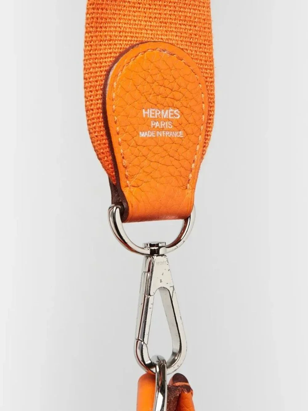 Hermes Orange Clemence Leather Evelyne GM III Bag